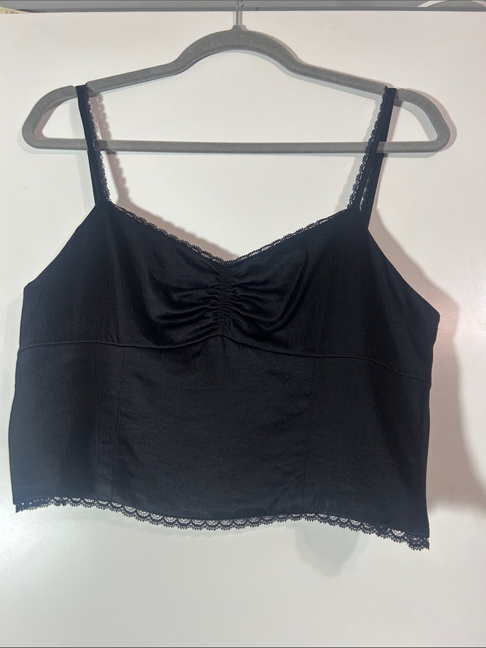 Zara Black Lace-Trim Cami